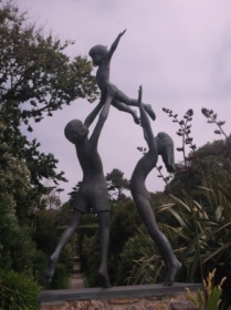 Tresco Children, statue in Abbey Gardens, Tresco by David Wynne